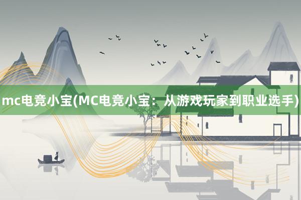 mc电竞小宝(MC电竞小宝：从游戏玩家到职业选手)