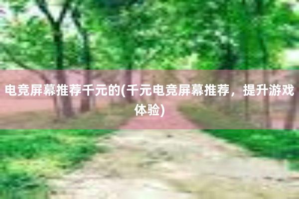 电竞屏幕推荐千元的(千元电竞屏幕推荐，提升游戏体验)