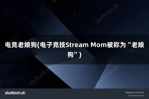 电竞老娘狗(电子竞技Stream Mom被称为“老娘狗”)