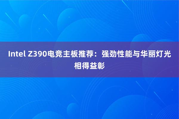 Intel Z390电竞主板推荐：强劲性能与华丽灯光相得益彰