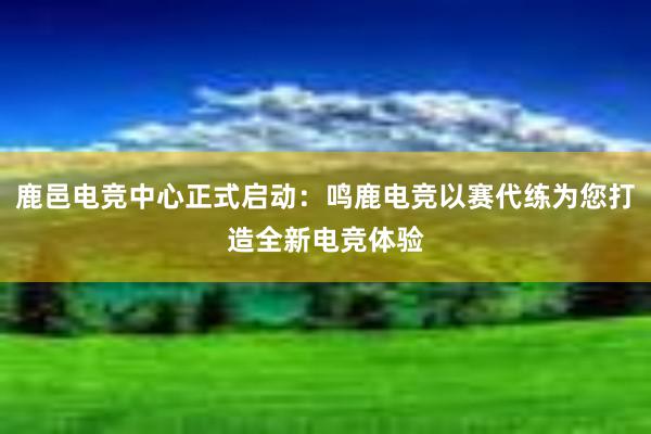 鹿邑电竞中心正式启动：鸣鹿电竞以赛代练为您打造全新电竞体验